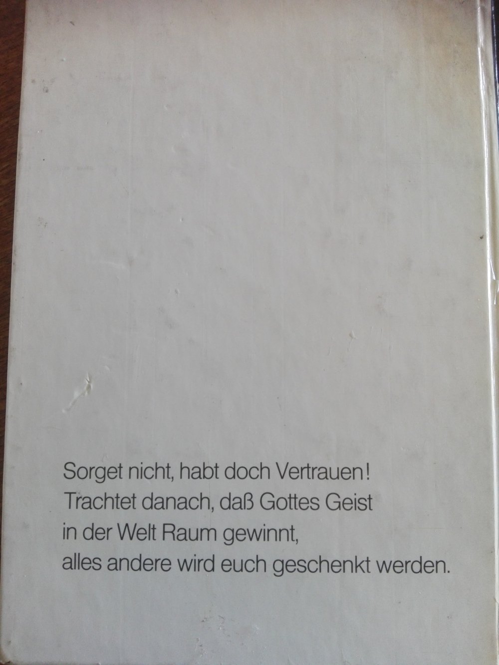 wie die Lilien auf dem Felde