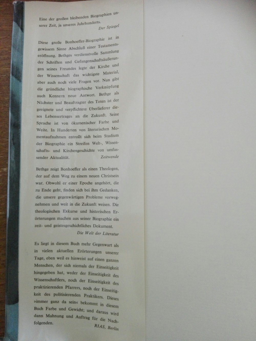 Eberhart Bethge, Dietrich Bonhoeffer