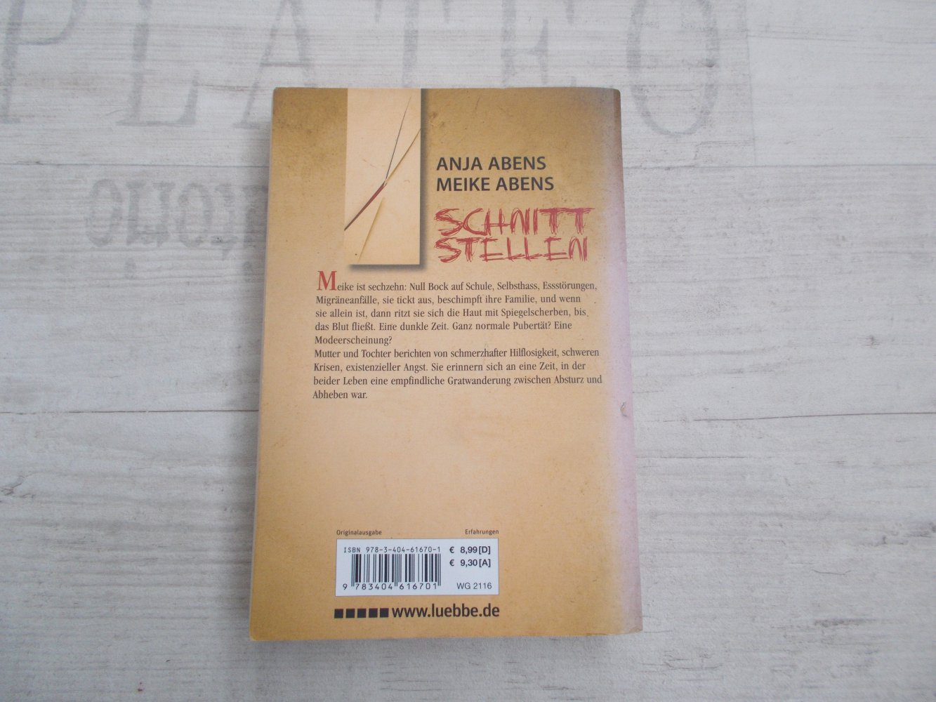 Buch Schnittstellen von Anja Abens und Meike Abens, Schnitt Stellen