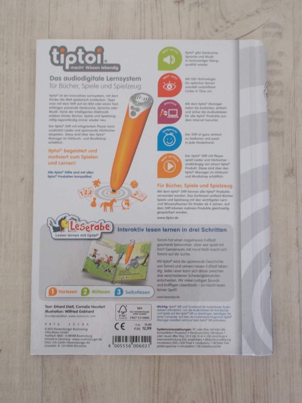 Tiptoi Buch Der neue Fußball 6-8Jahre,tiptoi Leserabe Buch