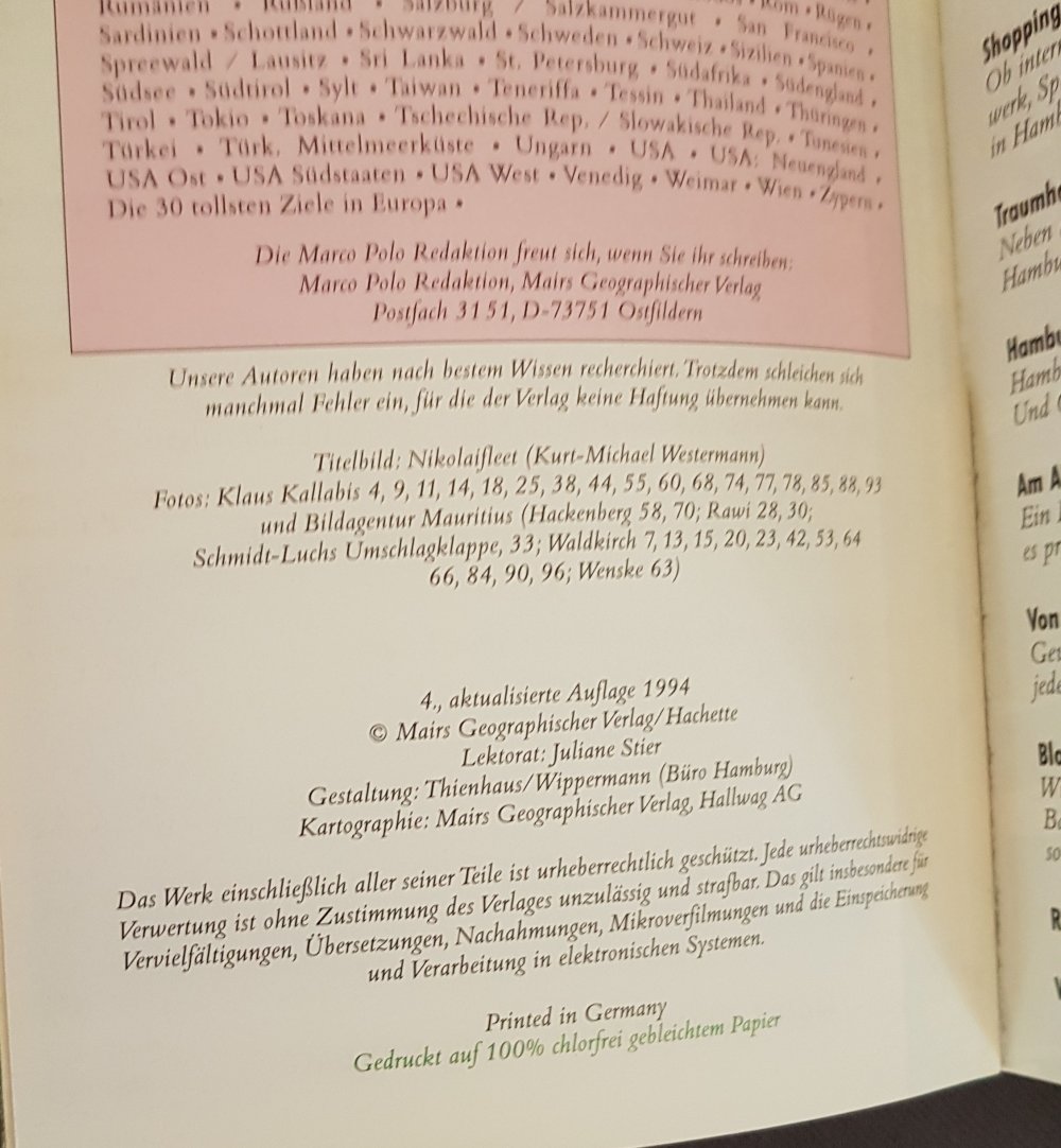 Marco Polo Reiseführer Hamburg