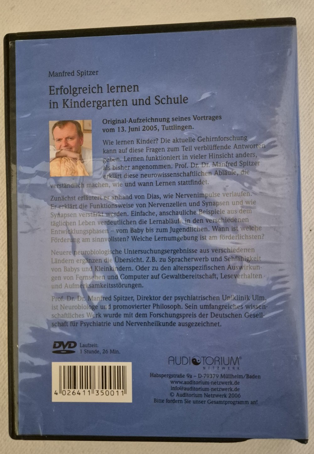DVD Manfred Spitzer - Erfolgreich lernen in Kindergarten und Schule