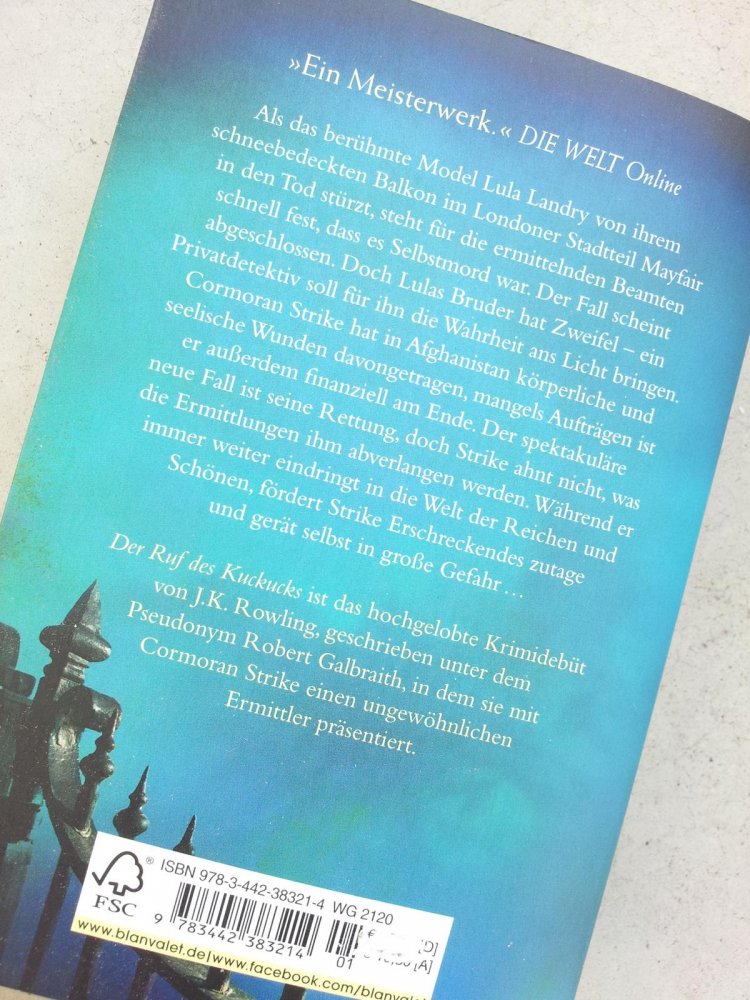 Robert Galbraith/J. K. Rowling: Der Ruf des Kuckucks (Taschenbuch)