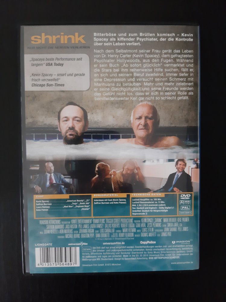 Shrink - Nur nicht die Nerven verlieren DVD Jonas Pate | Drama | Tragikomödie
