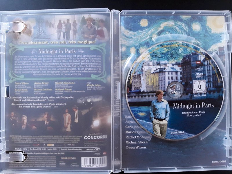 Midnight in Paris (2011) DVD | Romantic Comedy | Woody Allen | Owen Wilson | Marion Cotillard 