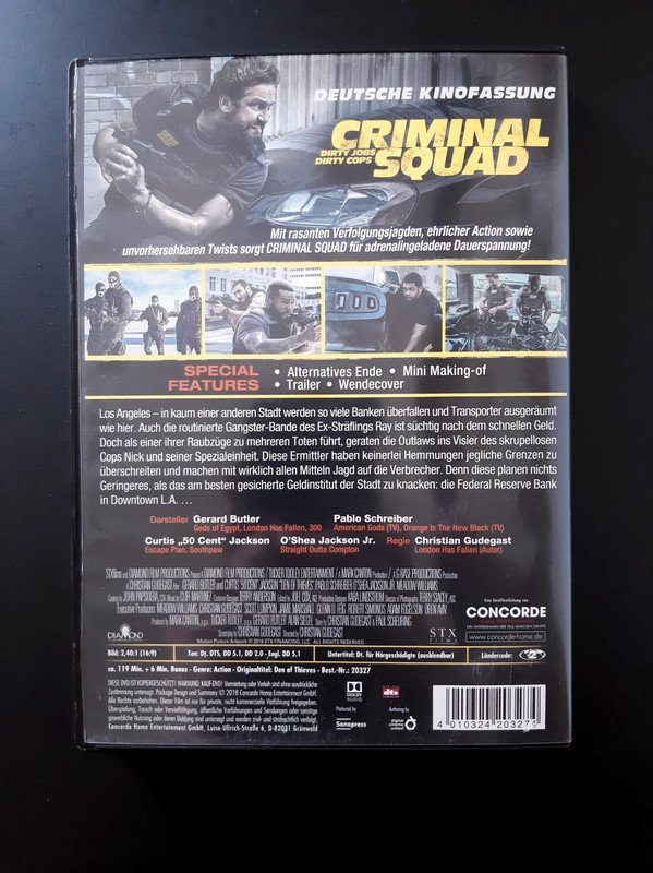 Criminal Squad (2018) DVD | Action | Christian Gudegast | Gerard Butler