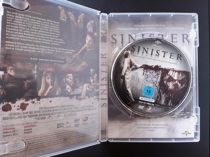 Sinister (2012) DVD | Horror | Scott Derrickson | Ethan Hawke