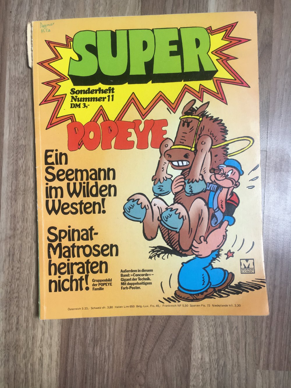 SUPER Sonderheft Nr 11, POPEYE Ein Seemann im Wilden Westen!