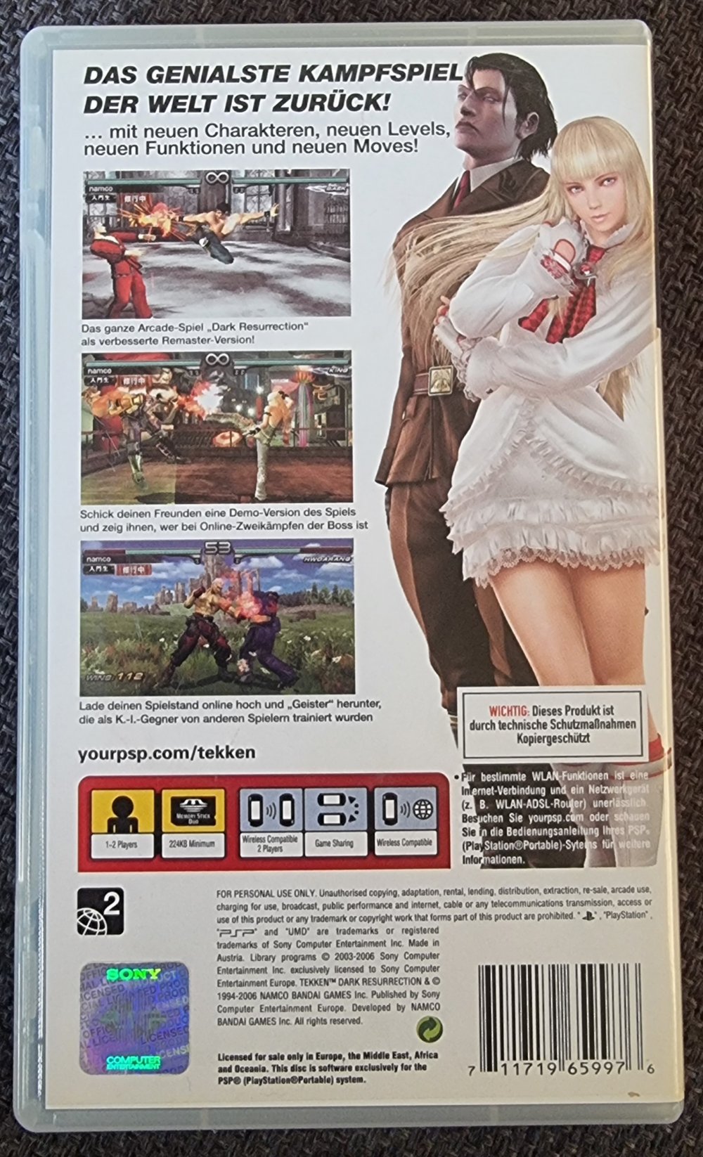 Tekken: Dark Resurrection PSP Spiel