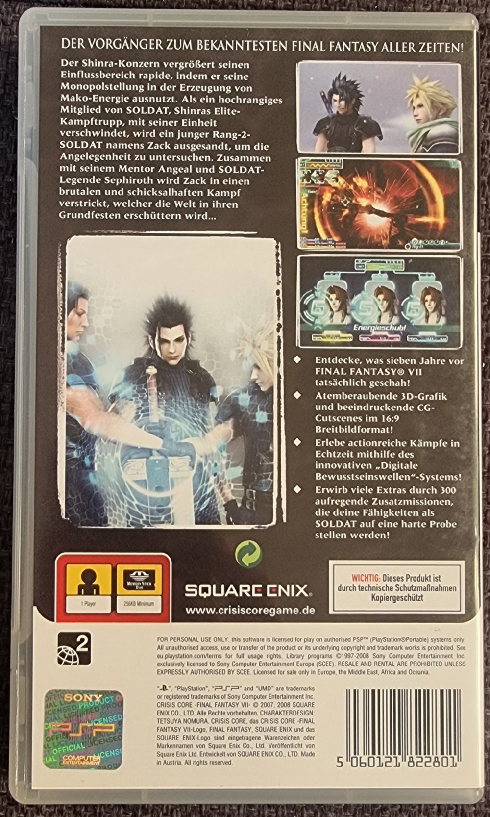 Crisis Core: Final Fantasy VII PSP Spiel