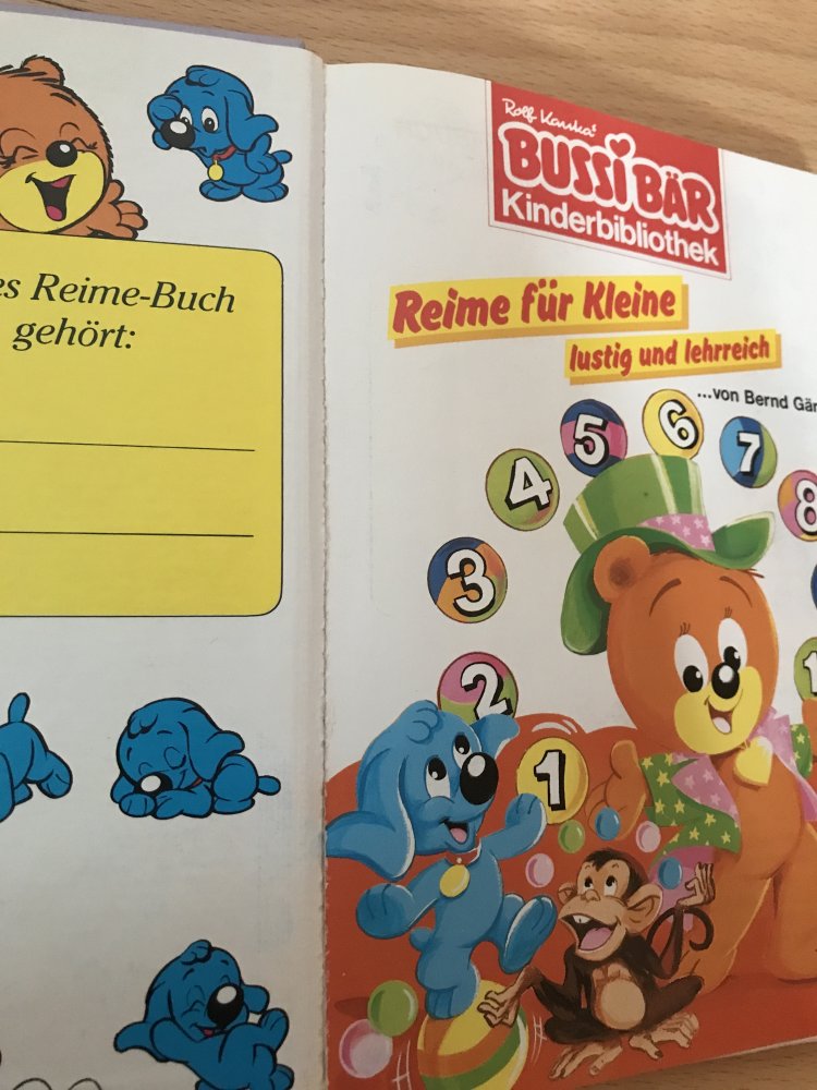 Bussi Bär Rolf Kauka Bilderbuch Zahlen lernen Reine für Kleine Vorschule spielerisch lernen 
