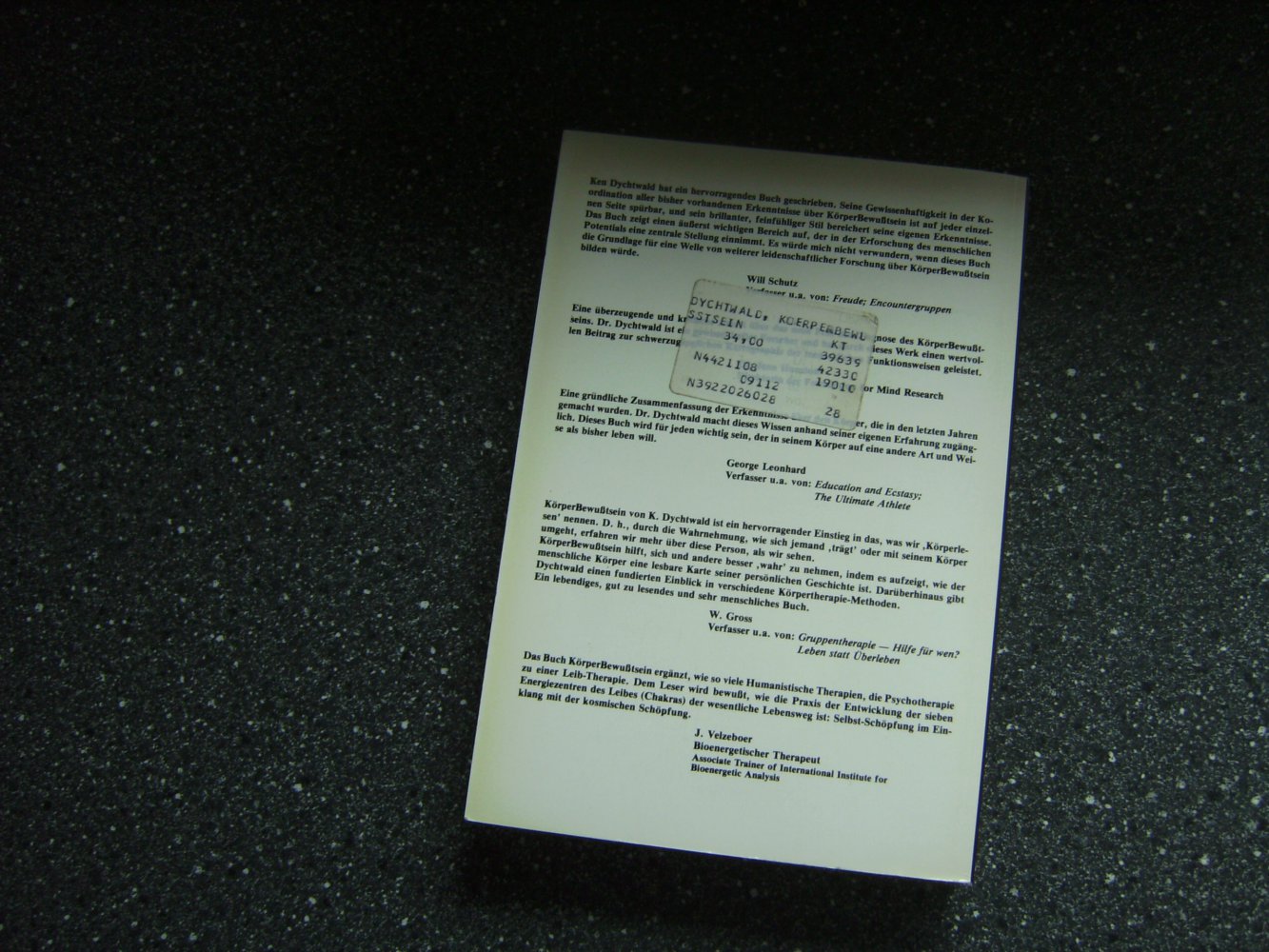 Körperbewusstsein, Dychtwald, Bewegungstherapie, Psychotherapie, Selbstwahrnehmung