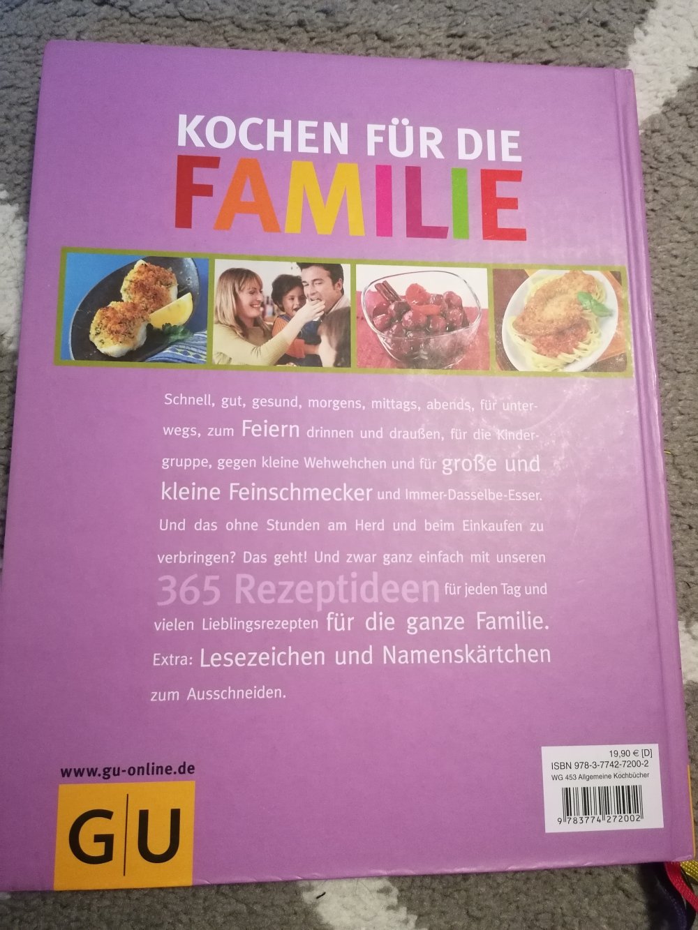 Kochen für die Fanilie Kochbuch Rezepte Kinder Cramm