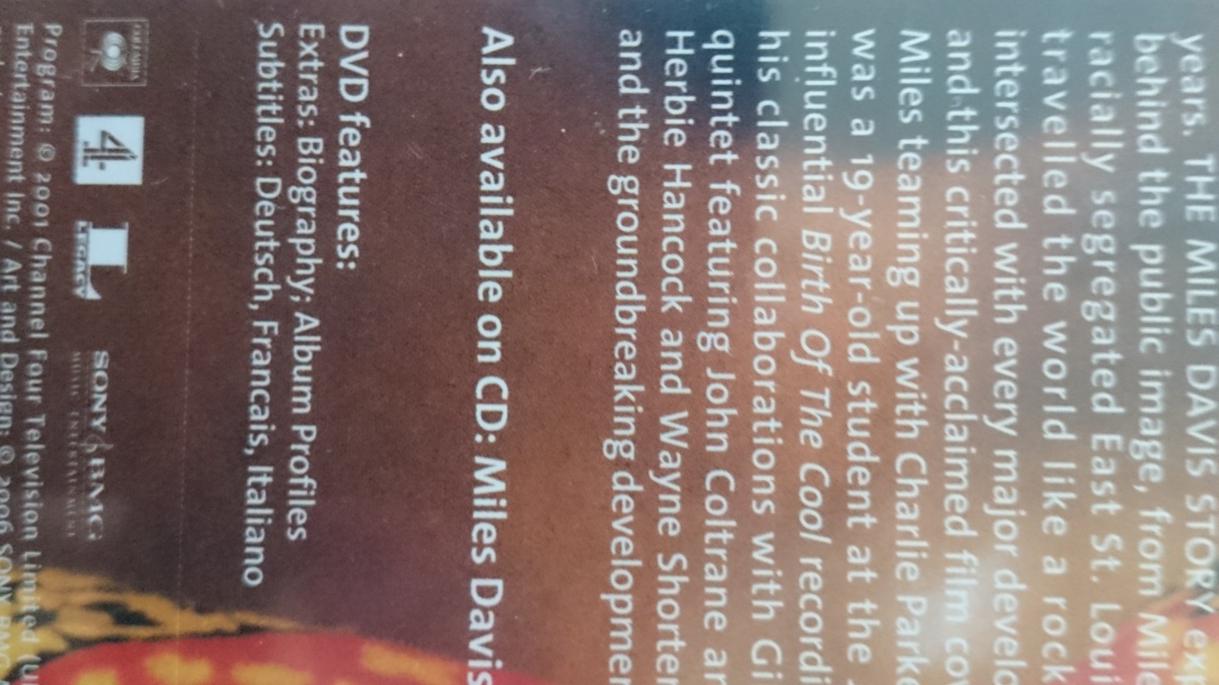 NEU ! Dvd Miles Davis - The Miles Davis Story , NP 29,95