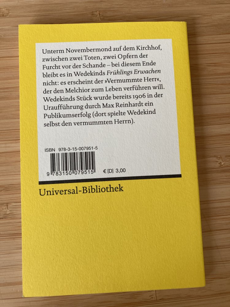 Frühlings Erwachen Reclam