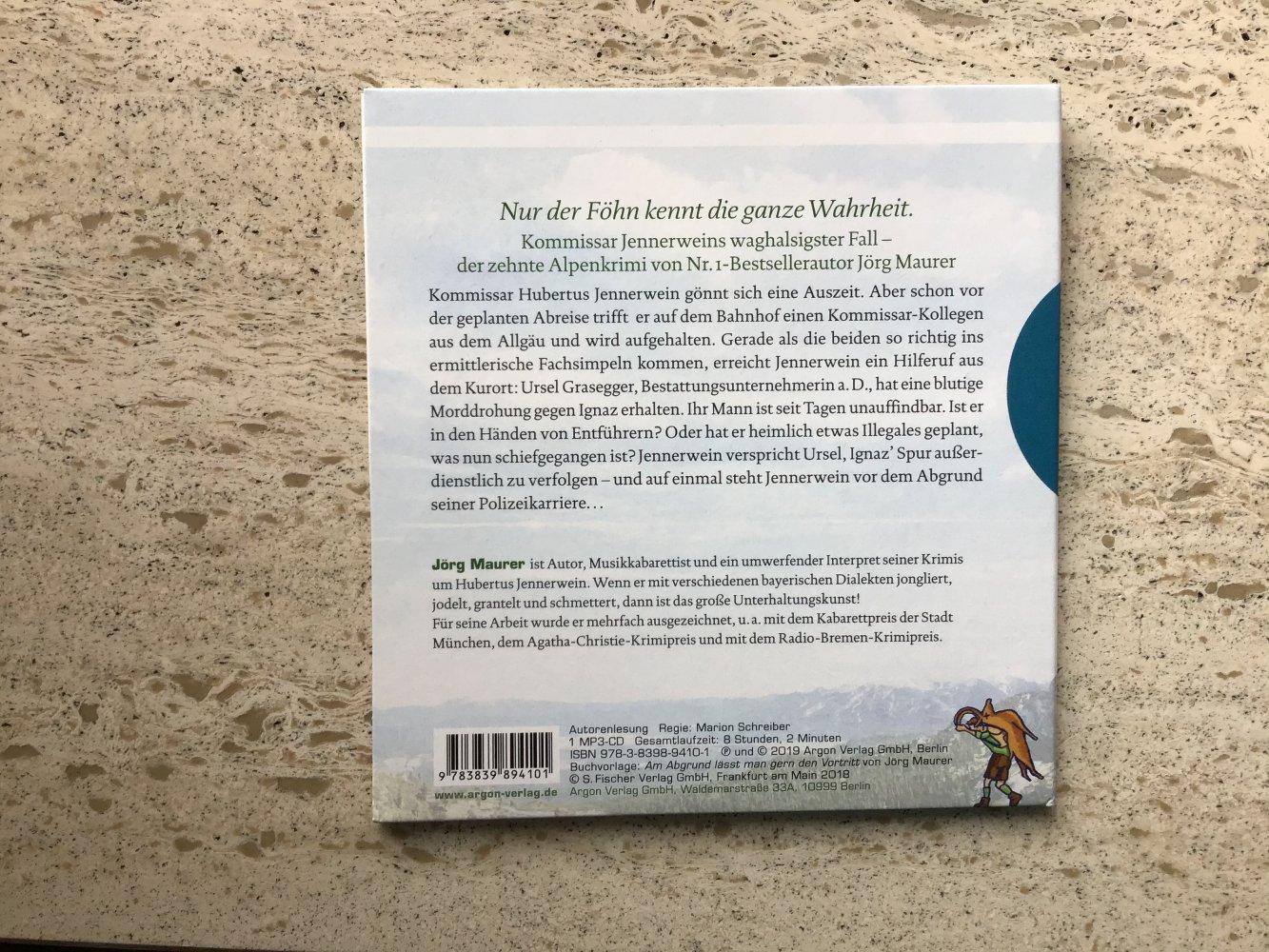 Jörg Maurer, Am Abgrund läßt man gern den Vortritt, Alpenkrimi, 1 mp3-CD, 8 h, 2 min
