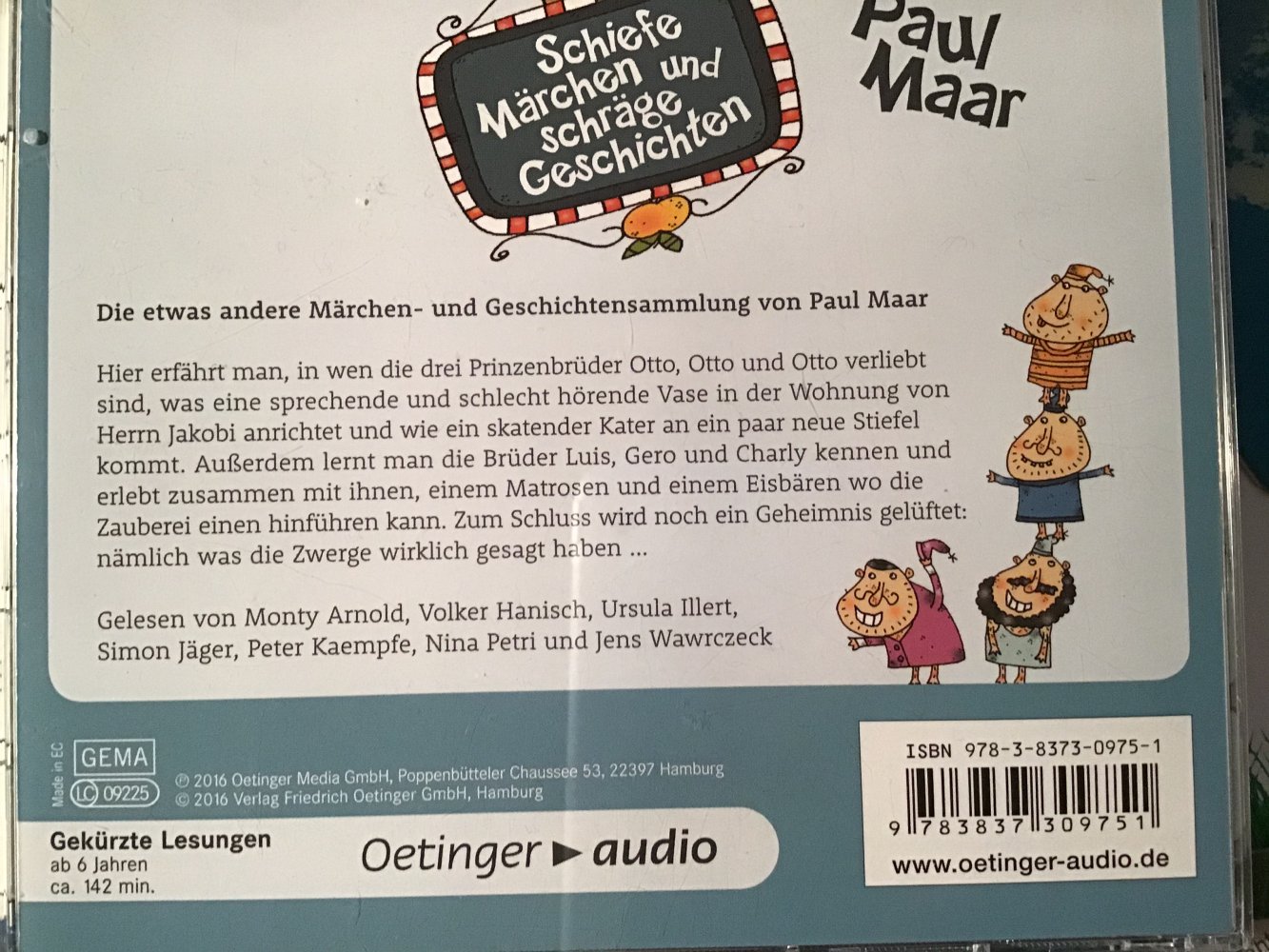 Paul Maar, Schiefe Märchen und schräge Geschichten, 2 CD Hörbuch