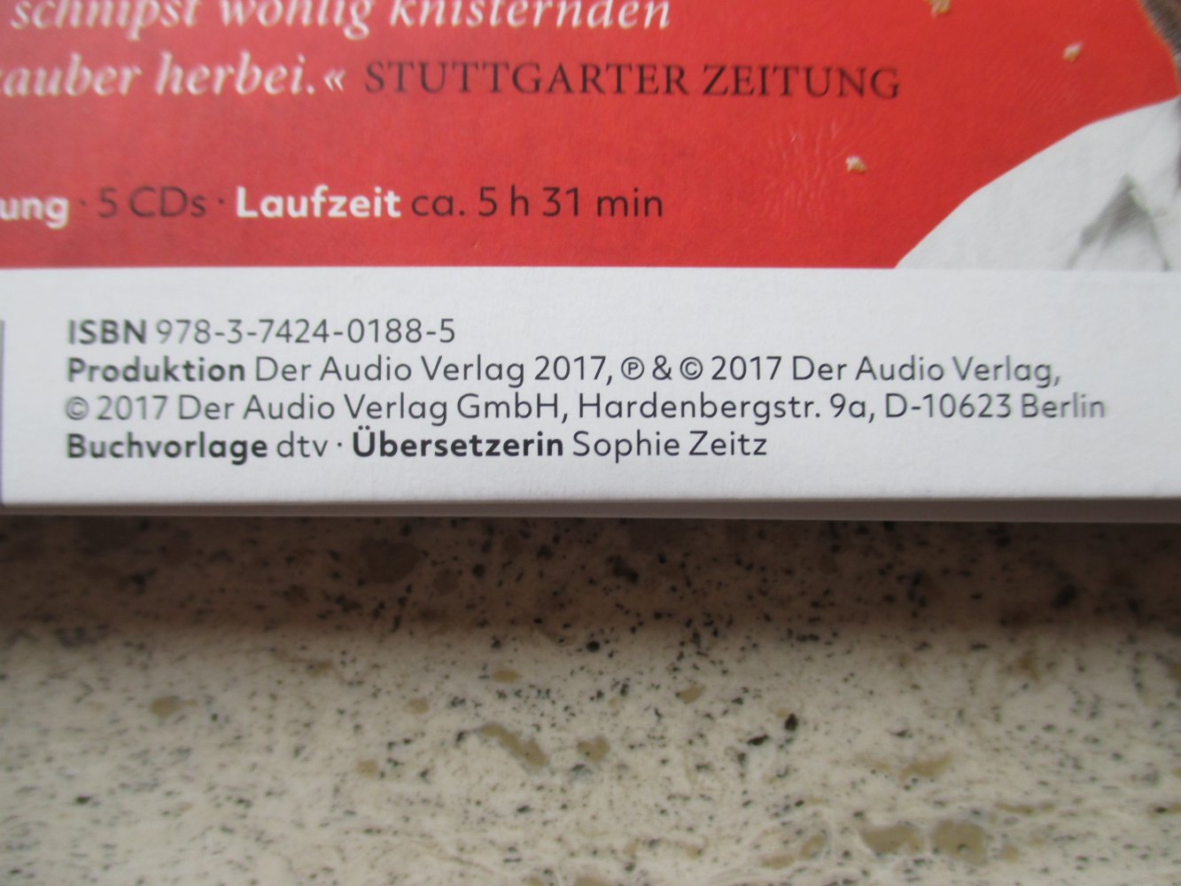 Rufus Beck liest; Das Mädchen, das Weihnachten rettete, 5 CD´s