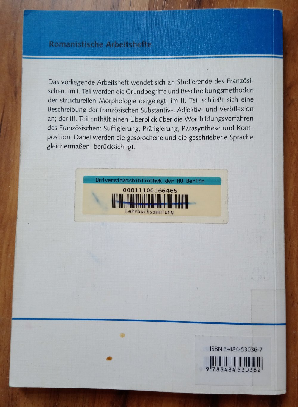 Einführung in die französische Morphologie 