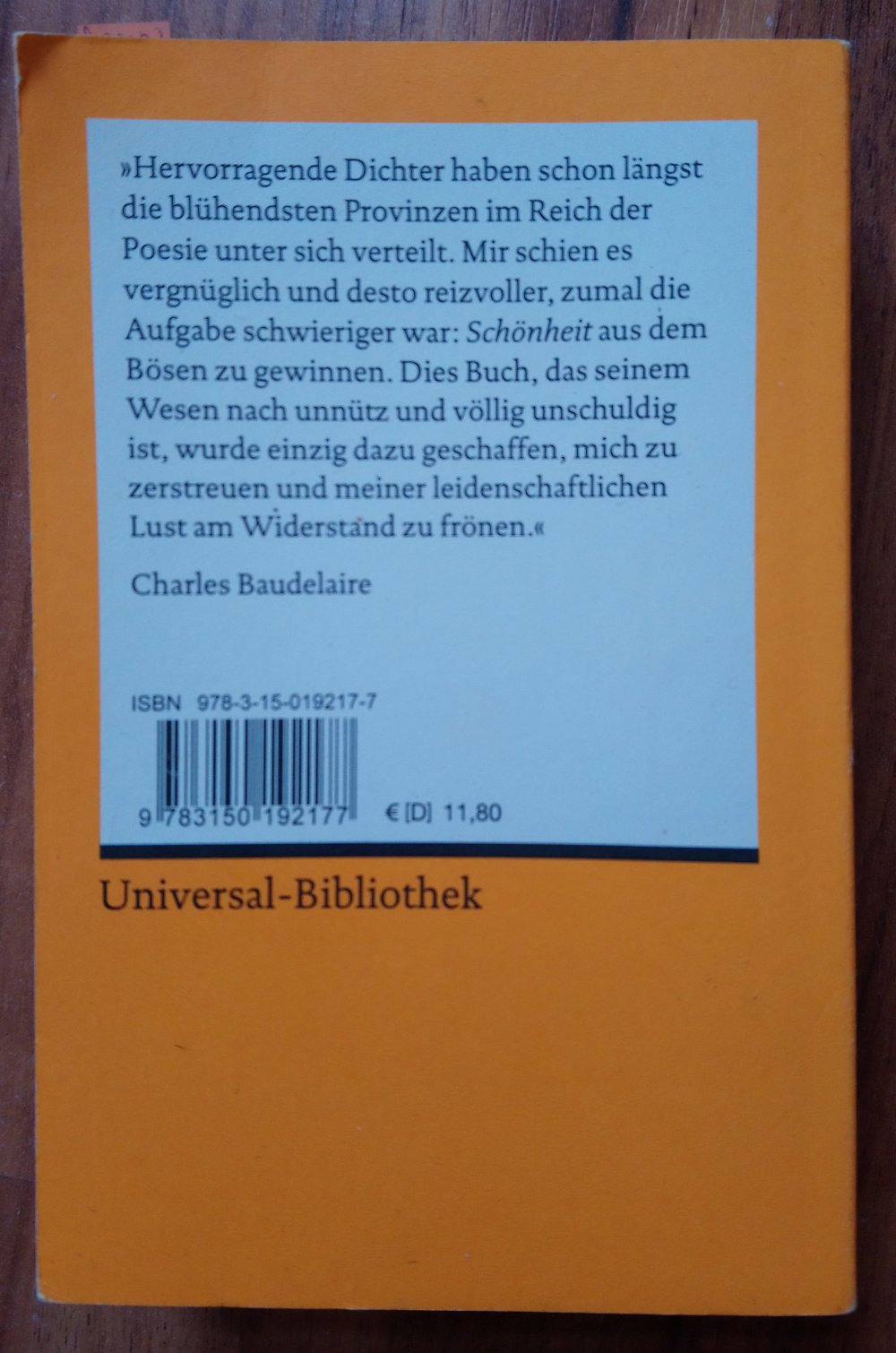 Les Fleurs du Mal/Die Blumen des Bösen 