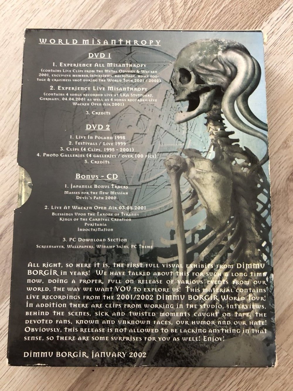 DIMMU BORGIR WORLD MISANTHROPY DVD