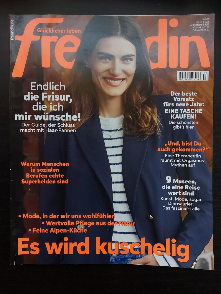 Frauenzeitschrift freundin 3/2018