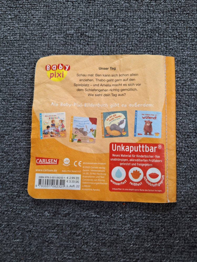 unkaputtbar Baby pixi Unser Tag