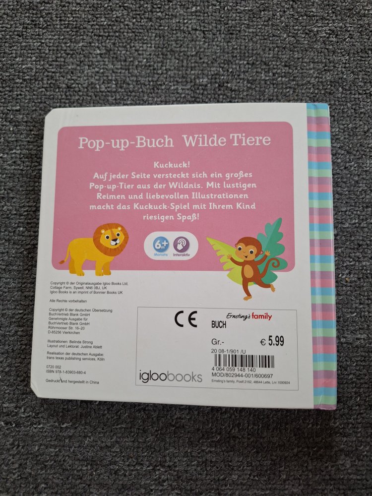 Pop-Up-Buch Wilde Tiere