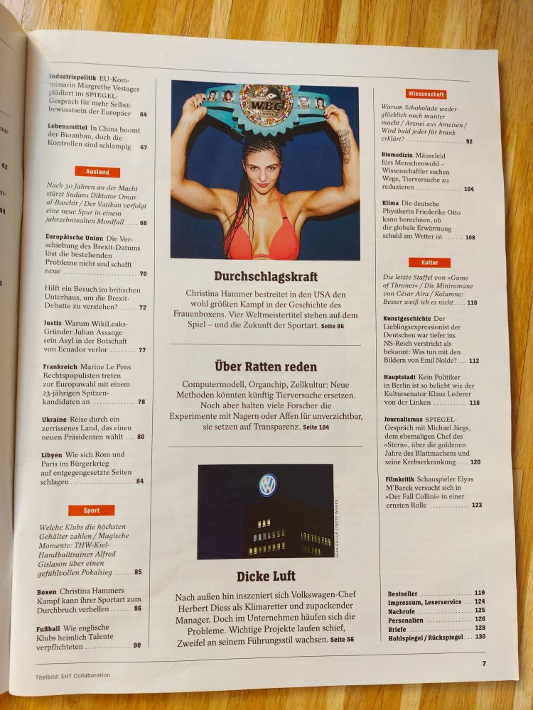 Zeitschrift Spiegel Nr. 16 vom 13.4.2019, Titelthema Am Ende von Raum und Zeit - was uns schwarze Löcher über die Geheimnisse des Universums verraten