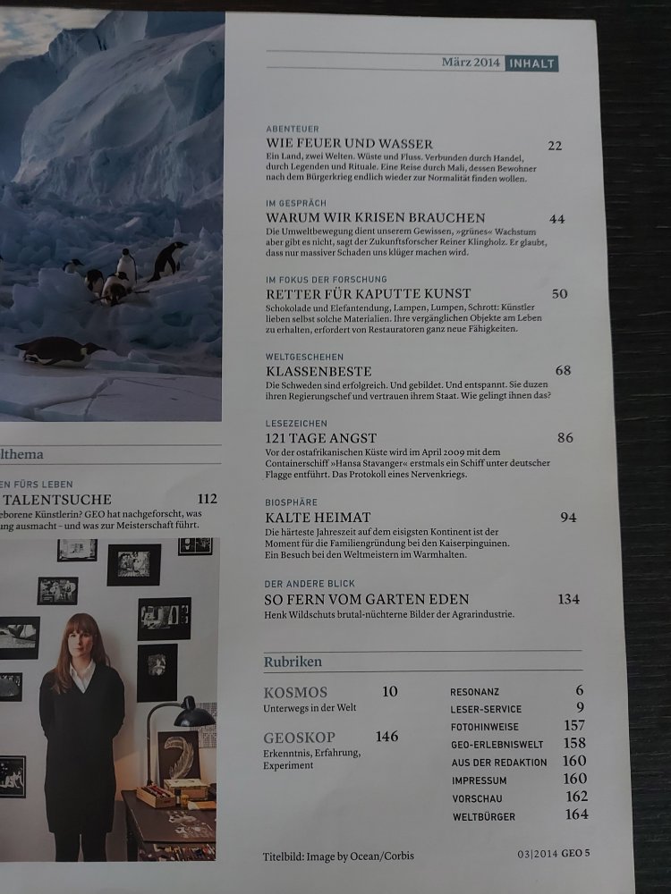 Zeitschrift Geo Nr. 3 Mär 2014 Intelligenz und Begabung, Mali