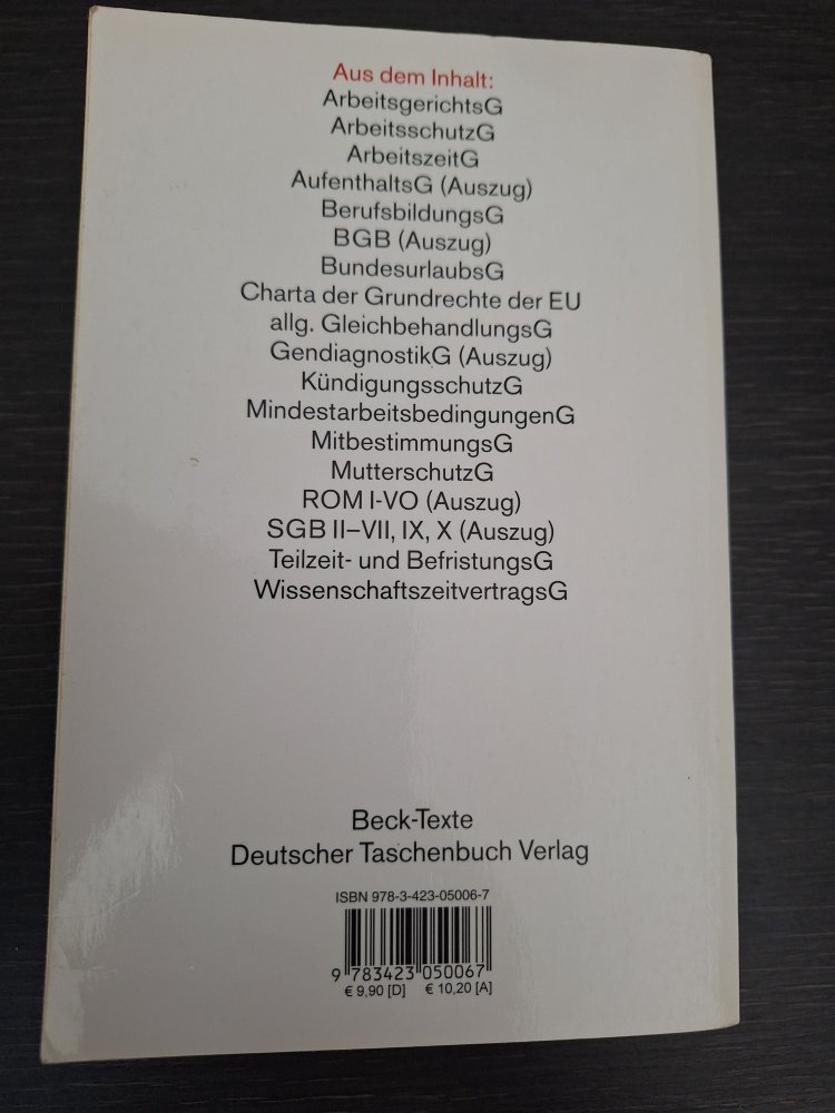 ArbG Arbeitsgesetze 84. Auflage 2014