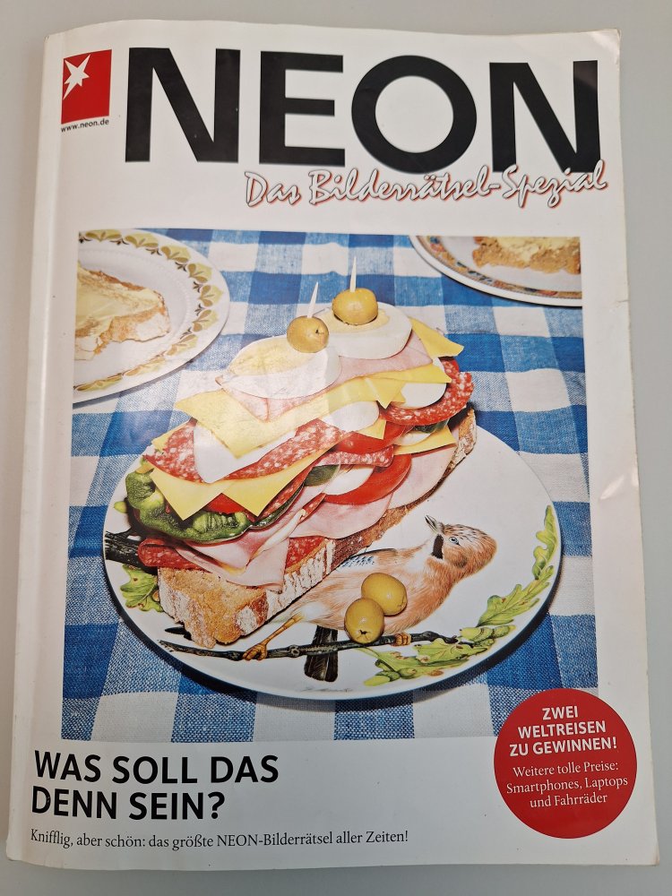 Zeitschrift Neon Mai 2012 mit Bilderrätsel 100ste Ausgabe