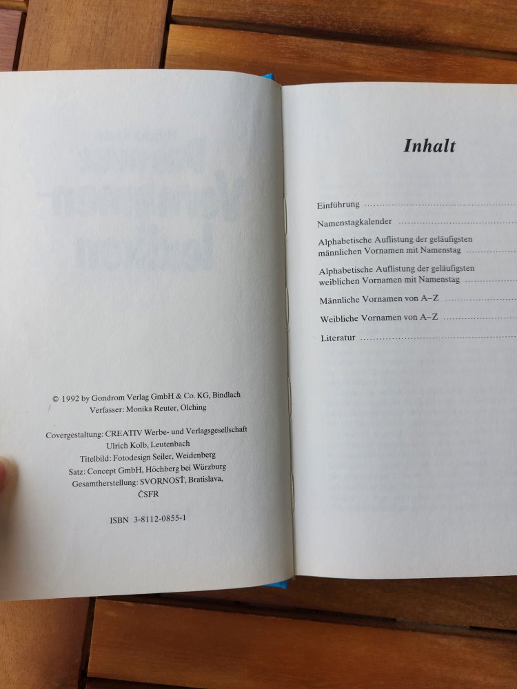 Namensbuch Das neue Vornamenslexikon von Monika Reuter