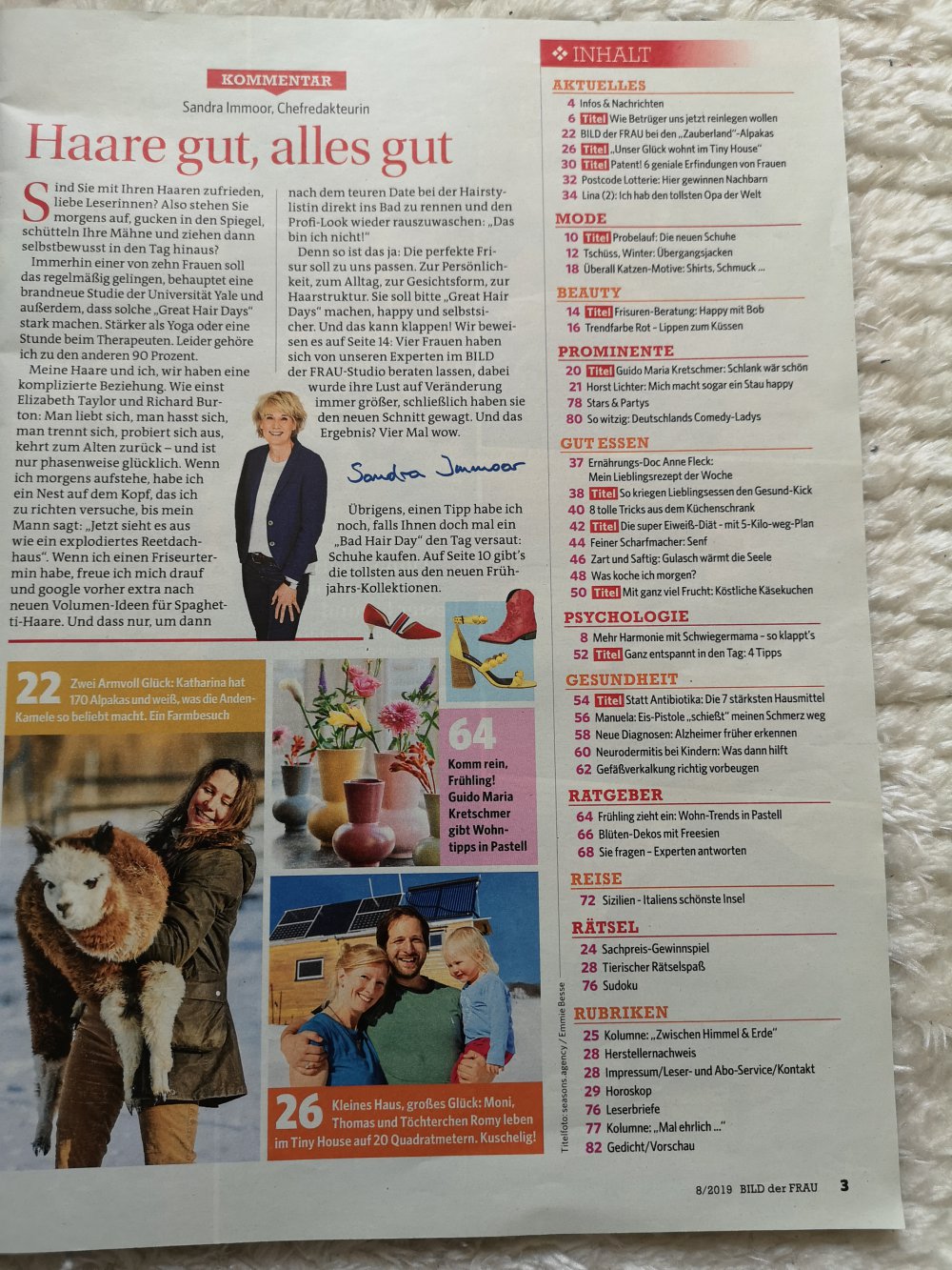 Zeitschrift Bild der Frau Nr. 45 vom 15. Februar 2019