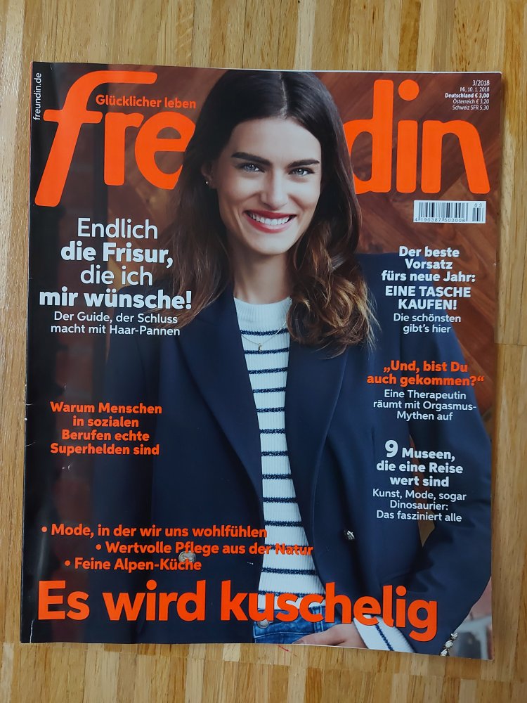 Frauenzeitschrift freundin 3/2018