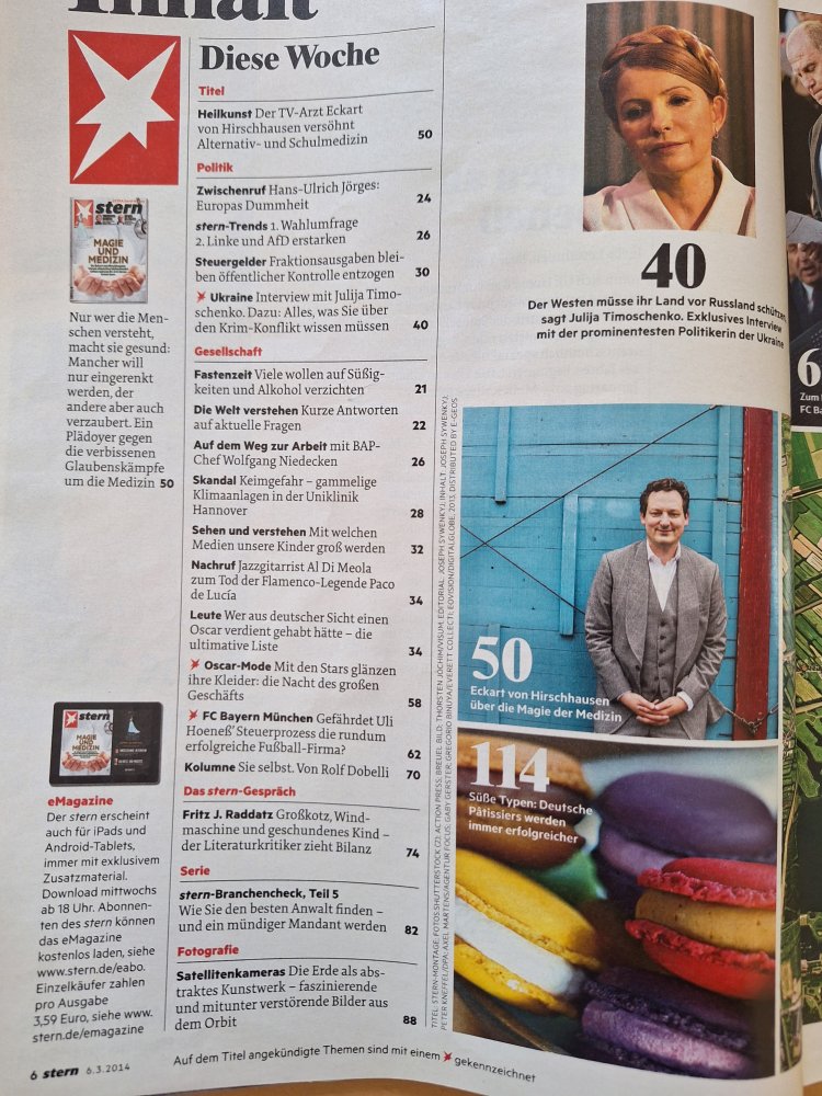 Zeitschrift stern Magie und Medizin Nr. 11 vom 06.03.2014