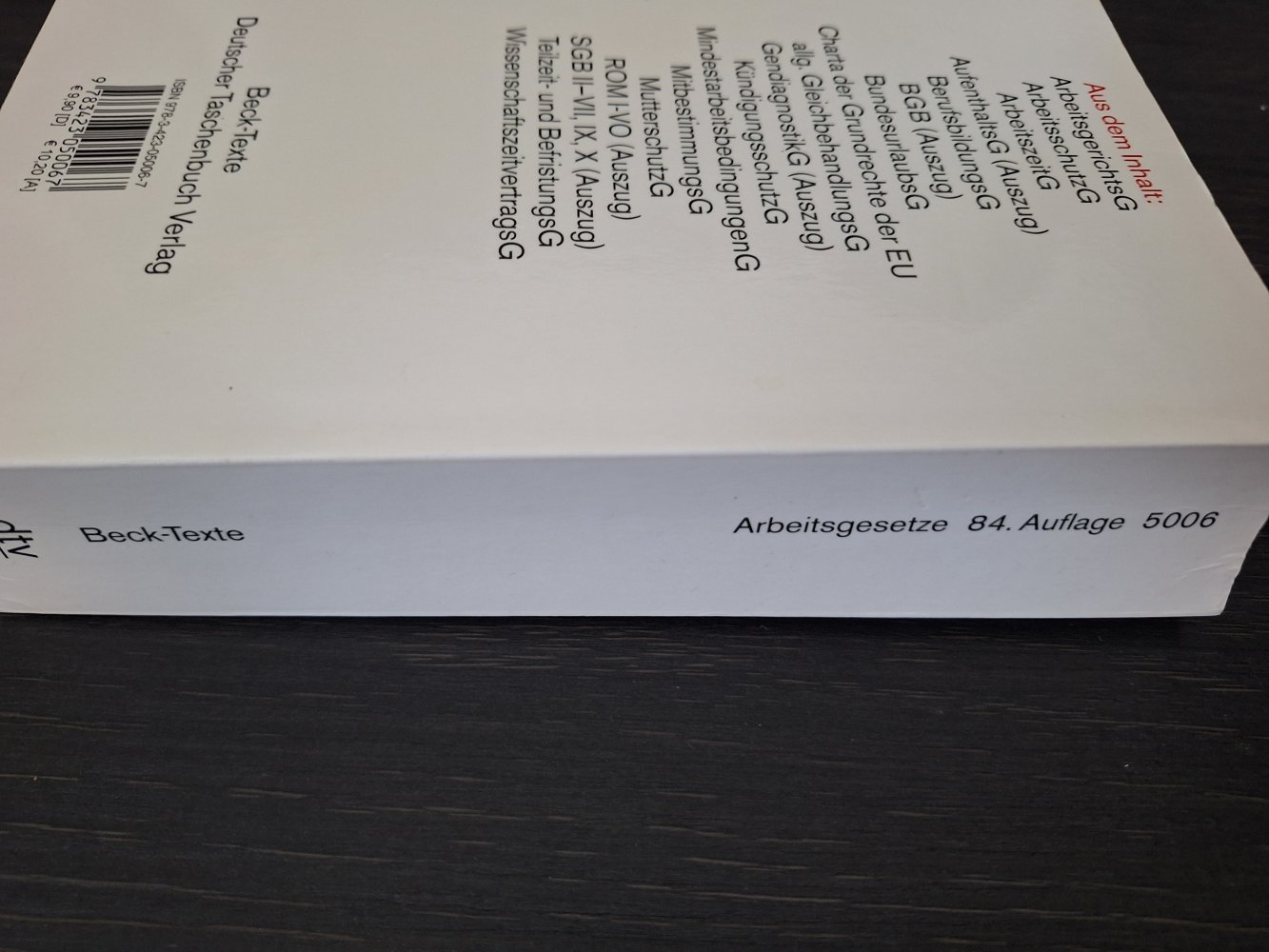 ArbG Arbeitsgesetze 84. Auflage 2014