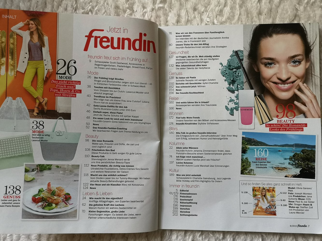 Zeitschrift freundin Nr. 8/2015 vom 25.03.2015