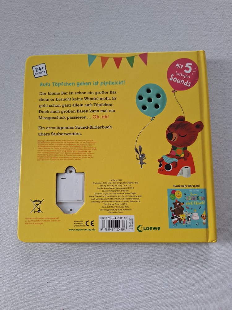 Buch mit Sound Der kleine Bär geht aufs Töpfchen Soundbuch