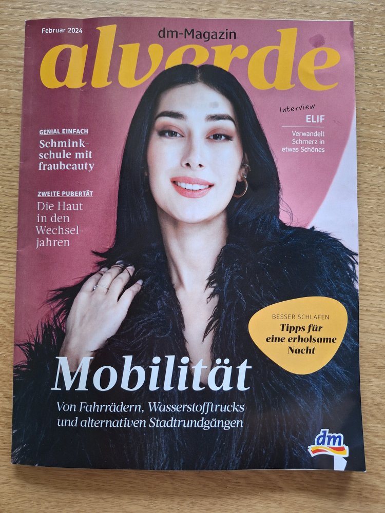Zeitschrift alverde Februar 2024 Elif