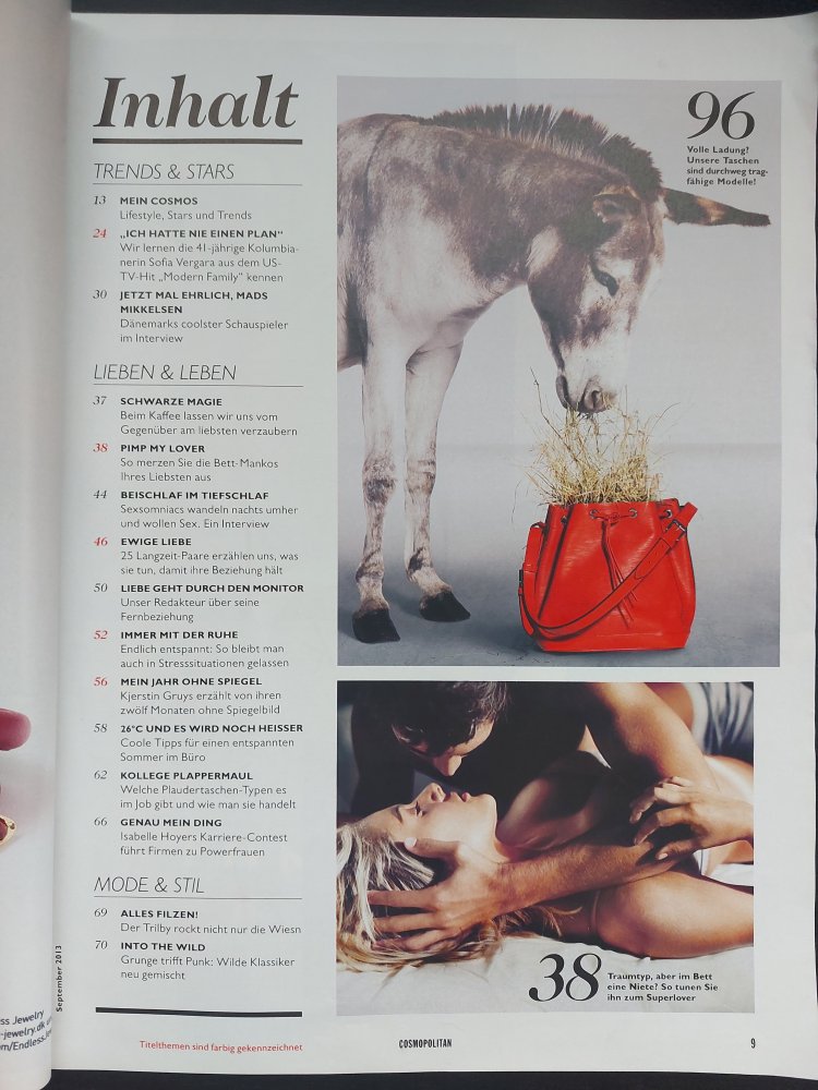 Zeitschrift Cosmopolitan September 2013 Sofia Vergara