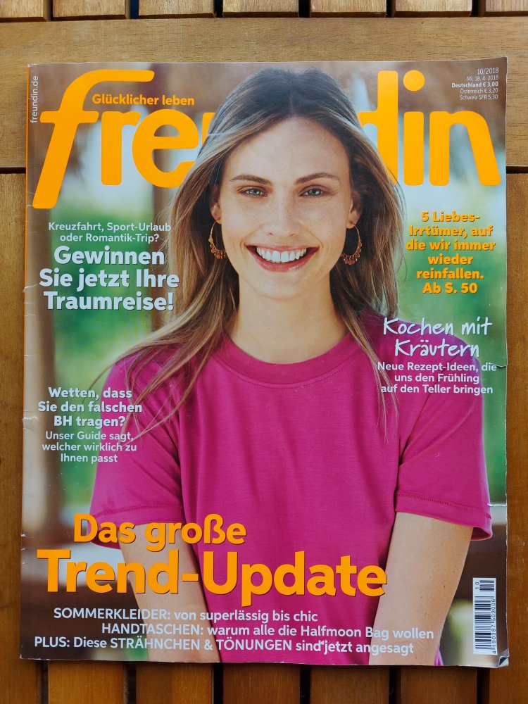 Frauenzeitschrift freundin 10/2018