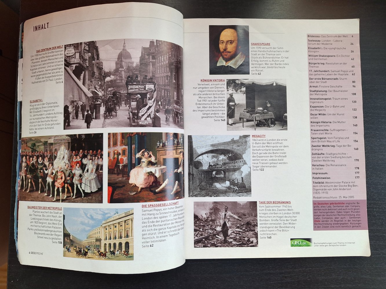 Zeitschrift Geo Epoche Nr. 18 London 1558-1945