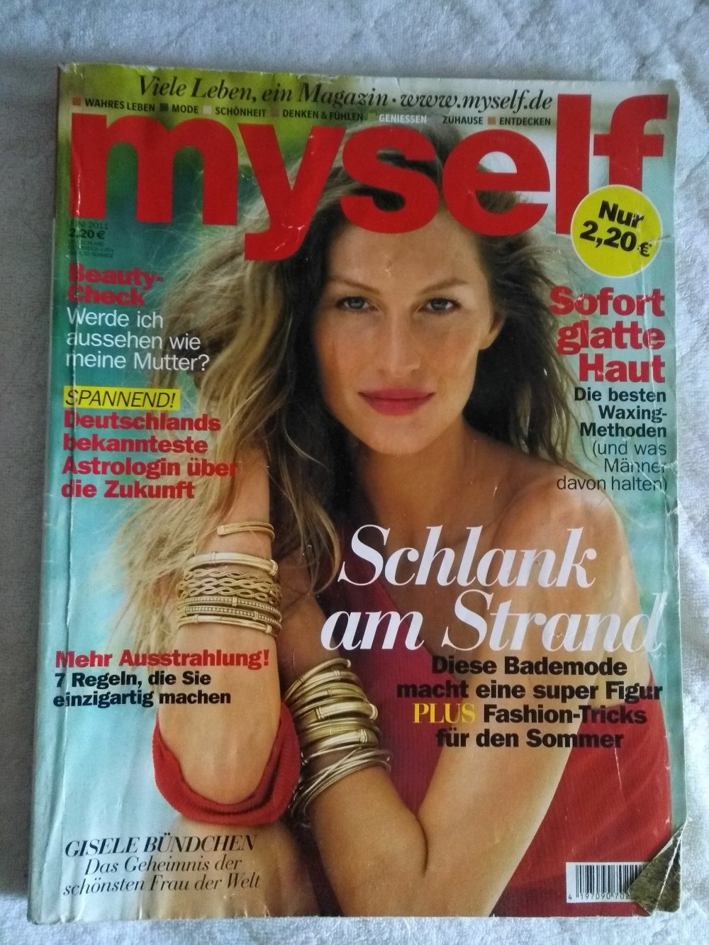myself Juni 2011 - Fashion & Beauty Frauenzeitschrift - Covergirl Gisele Bündchen
