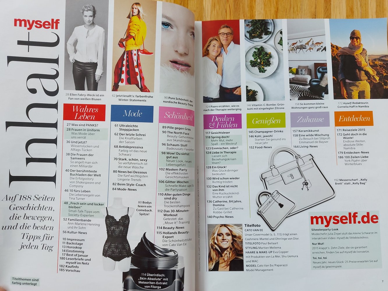 Zeitschrift myself vom Januar 2015 Fashion & Beauty Frauenzeitschrift