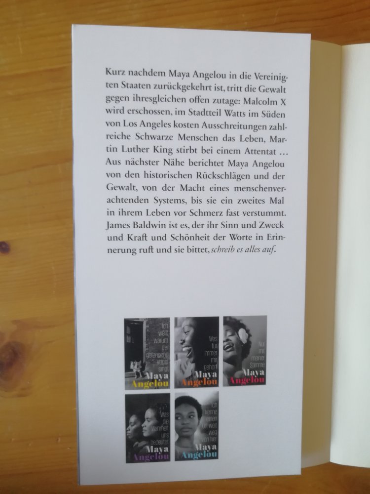 Mit jedem Schlag unserer Flügel - ( Maya Angelou Memoire 6 )
