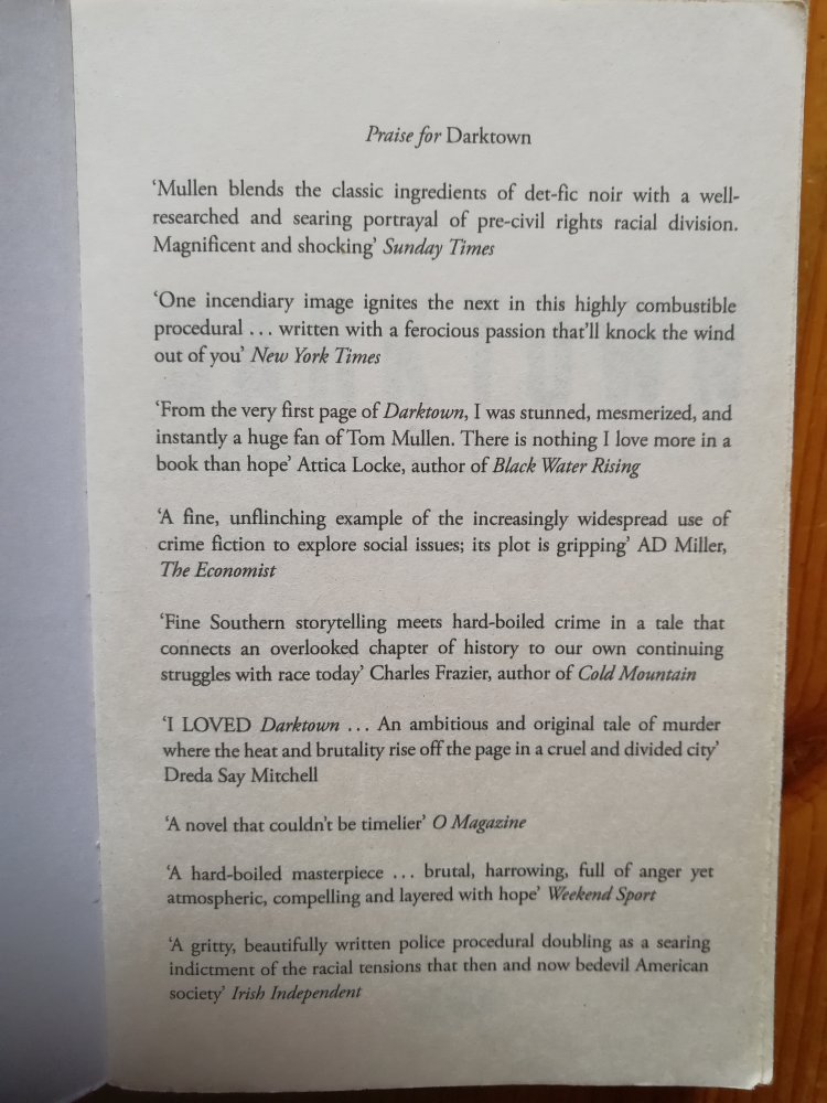 Dark Town - Thomas Mullen - Englisch 
