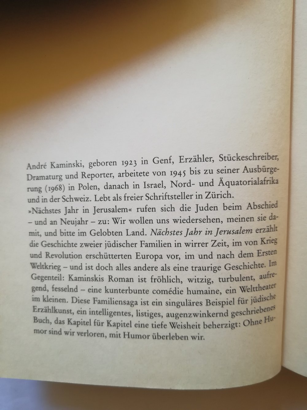 Nächstes Jahr in Jerusalem