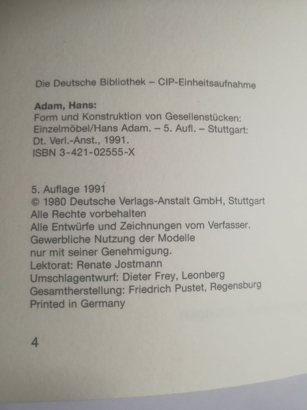 Form und Konstruktion von Gesellenstücken