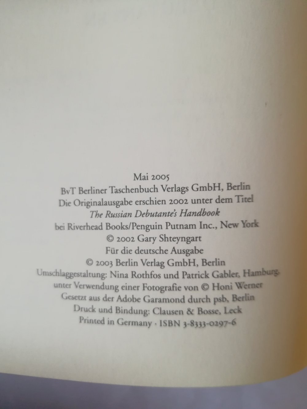 Handbuch für den russischen Debütanten